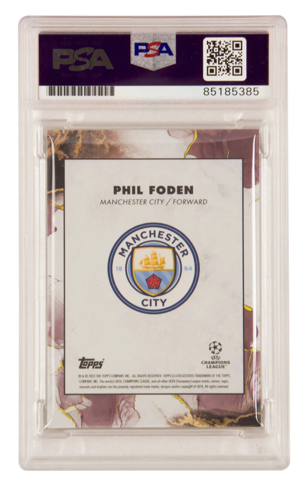 Phil Foden Signed 2023 Topps Inception Star Quality Purple /25 – PSA Authentic